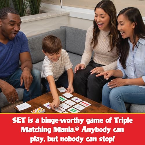 SET Card Games for Kids, Collectors Tin, Matching Game, Learning Games, 6+ | Collectors Tin, Award Winning, Family Game Night, Travel Games, Playing Cards Screen-Free, Memory Game - style: Set