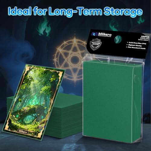 500 Count Card Sleeves, Matte Magic Card Sleeves, Smooth Shuffle & Tear Resistant, Fit for MTG, TCG, CCG (Dark Green) - color: Dark Green, size: 500 Pack