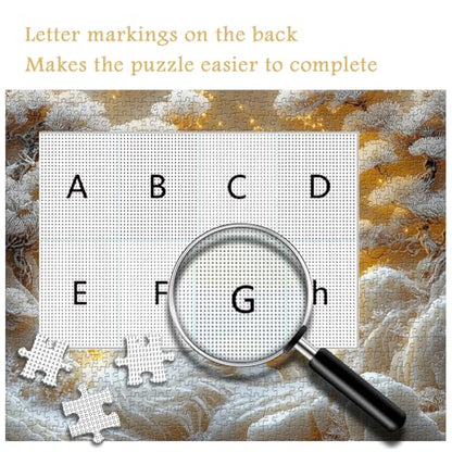 PICKFORU Cat 1000 Piece Puzzle for Adults, Jade Carving Cute Kitten Jigsaw Puzzles, Unique Art Animal as Wall Decor - style: Jade & Whiskers