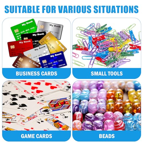 Playing Card Case Clear Card Deck Box Acrylic Playing Game Card Storage Holder Blank Business Card Organizer for Game Card Beads, Craft items, Coins, Jewelry Small Accessories (12)