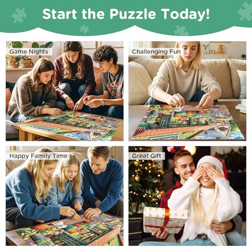Jigsaw Puzzles for Adults 500 Pieces, Puppy Flower Shop Puzzles 500 Pieces, Challenging Yet Relaxing Jigsaw Puzzle Game for Adults, Glossy Sturdy Vibrant Puzzle Great Gift for Family Friends - style: Flower Shop