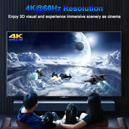 HDMI Switch Splitter 4K@60Hz, Aluminum HDMI 2.0. Bi-Directional Switch Supports 2 in 1 out or 1 in 2 out, Ideal for Connecting Devices Like Xbox, PS5/4/3, Blu-Ray players, Fire Stick, Roku, and HDTVs. - color: Pink
