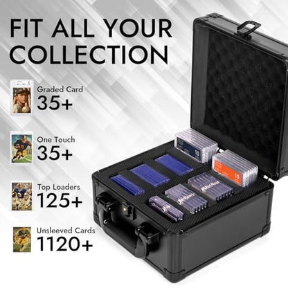 Top Loader Storage Box, Graded Card Storage Boxes, Trading Card Organizer Cases, PSA Card Case Slab Case Holder for Sports Cards, Holds 186+ Top Loaders - size: 2 Row