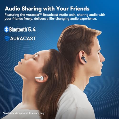 EarFun Air Pro 4 Adaptive Hybrid Noise Canceling Wireless Earbuds, Qualcomm Snapdragon Sound, aptX™ Lossless, 6 Mics AI CVC 8.0 Call, LDAC Hi-Res Audio, 52H Playtime, Bluetooth 5.4, in-Ear Detection | Qualcomm Snapdragon Sound, aptX Lossless, LDAC Hi-Res