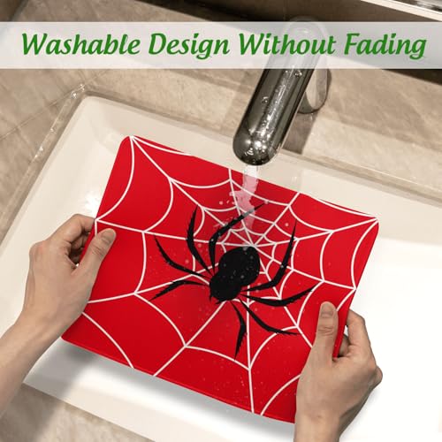 Mouse Pad Spider on Spider Web Square Mousepad Desk Mat with Non Slip Rubber Base, Stitched Edge Mouse Mat Desk Pad for Work Game Office, 9.5x8 Inches - color: Spider on Spider Web