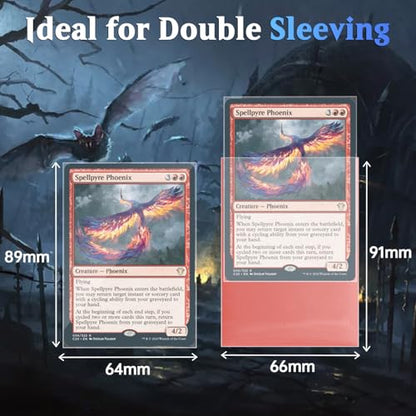 600ct Perfect Fit Sleeves, Perfect Fit Card Sleeves, Inner Sleeves MTG, Exact Fits Sleeve for Double-Sleeving, High Clarity Trading Card Sleeve for PKM, TCG, Gaming Cards