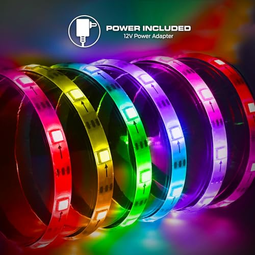 Monster Smart RGB+IC LED Strip Lights 50ft – Sound Reactive Strip Lights for Bedroom, App & Voice Control, RGB Light Strip for Room, Alexa Google Home, Razer Chroma Sync - 270 RGB+IC LED Lights - size: 50ft