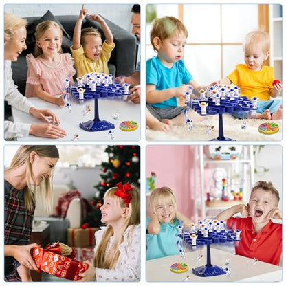 kykake 2 Player Board Games，Balance Game Tree Tabletop Puzzle Game Montessori Toy，Balance Board Game for Birthday Christmas Bulk Astronauts Board Game Board Games for Kids 4,6,8,12（Astronaut） - style: astronaut