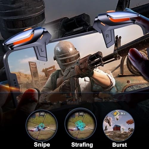 Leprato Mobile Controller, Mobile Game Trigger Cellphone Gaming Joystick Compatible with Android iOS Phones Gifts for Men Women Game Lovers - color: Black