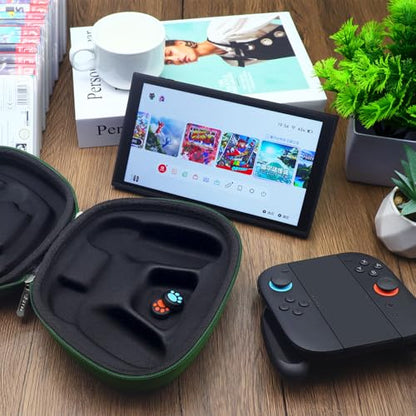 sisma Carry Case Compatible with Nintendo Joy-Con 2 & Official Grip, Buttons & Joysticks Full Protection, Hard Shell Original Switch 2 Controllers Travel Storage Case Joycon Carrying Pouch, Armygreen - color: Green - Fits Joy-Con 2 & Grip