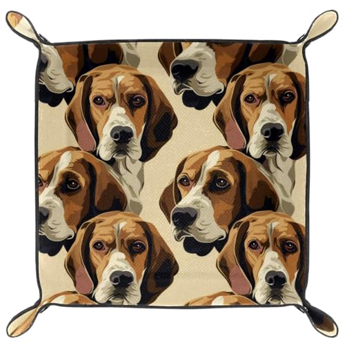 Beagle Dogs Dice Tray Dice Rolling Tray Folding Dice Holder for Dice Games, Like RPG, DND and Other Table Games - color: Multi 16