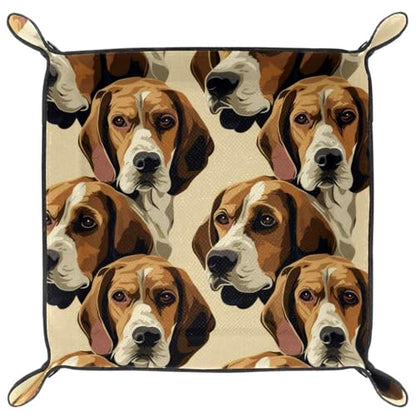 Beagle Dogs Dice Tray Dice Rolling Tray Folding Dice Holder for Dice Games, Like RPG, DND and Other Table Games - color: Multi 16