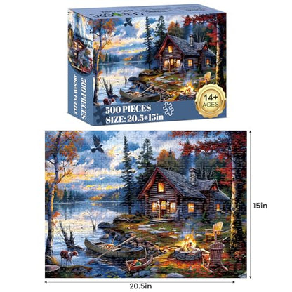 Puzzles for Adults 500 Pieces Coutryside Jigsaw Puzzle for Adults Autumn Puzzles Family Challenging Puzzle Games Great Gift Unique Brain Teaser for Puzzle Enthusiasts, 20.5 x 15 - style: Coutryside Puzzle