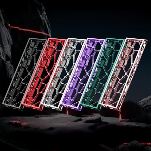 H60 Hollow Aluminum Keyboard Case,60% Compact Customized Mechanical Gaming Keyboard Housing Compatible with Wooting60/Win60/GH60/MADLIONS MAD 60 HE 61Keys Barebones Keyboards DIY (Silver) - color: Silver