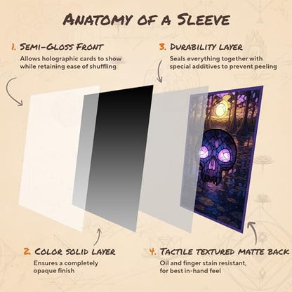 Stained Glass Swamp MTG Card Sleeves (Textured) - 104 Count Standard Size TCG Sleeves - Compatible with Magic The Gathering - Double Sleeving - Original Art Design, Premium Protection - color: Stained Glass Swamp