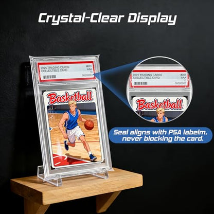 240 Pack Graded Card Sleeves, Precise Fit Slab Sleeves, Acid-Free Resealable Slab Protector Compatible with PSA Graded Slabs - size: 240 Pack