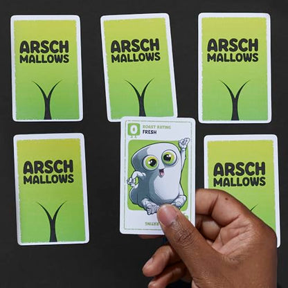 Hasbro Gaming Arschmallows Game | Marshmallow Butt Game | Funny Party Card Games for Teens, Adults, and Families | 2 to 6 Players | Indoor Summer Activities | Ages 13+ (Amazon Exclusive)