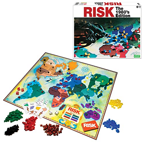 Risk The 1980's Edition, Strategy Board Game, by Winning Moves Games USA | Original 1980's Artwork and Components, World Domination, 2 to 6 Players, Ages 8+