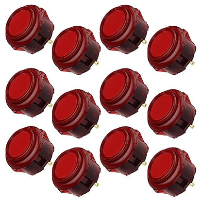 Qanba Gravity KS Mechanical Shafts Silent Pushbutton 24mm Snap-in (Boxed (Clear Red E06(12 pcs) - color: Clear Red E06(12 pcs）