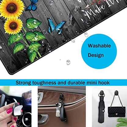 Large Gaming Mouse Pad, Keyboard Wrist Rest + Mouse Wrist Pad + Coaster + Mini Hook Desk Pad Set, Memory Foam, Non-Slip Base. Suitable for Office and Home - Sunflower Inspirational Quote - color: Fok-fo1-mouse -012