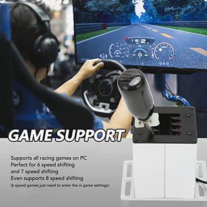 USB Shifter, 8 speed shifting Shifter for Logitech G29 G27 G25 G920 and T300RS GT Steering Wheel, USB Simulator Suitable for DiRT 2.0 4 WRC EST LFS