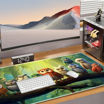 for MTG Playmat Non-Slip Rubber Play Mat with Storage Bag Combination, Ideal for Card Game Lovers TCG Play Mat, Owl - color: Owl