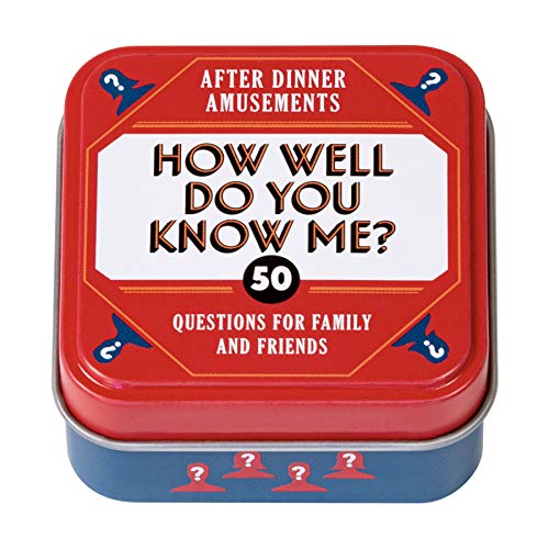 Chronicle Books After Dinner Amusements: How Well Do You Know Me?: 50 Questions for Family and Friends (Family Friendly Conversation Starter Card Game, Portable Camping and Holiday Games) | 50 Questions for Family and Friends - color: How Well Do You Know