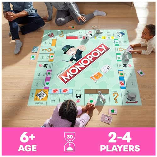 Spin Master Games Monopoly Giant Edition Oversized Classic Kids Board Game | Fast-Paced Property Trading Game, Oversized Vinyl Gameboard, Active Indoor Or Outdoor Family Fun, 2-4 Players, Ages 6+ - style: Giant Monopoly