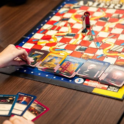 PragerU: Celebrate America - Race to The White House Board Game, USA Trivia Game, America’s 250th Anniversary Edition, Families & Kids 8+, 2+ Players, Made in America