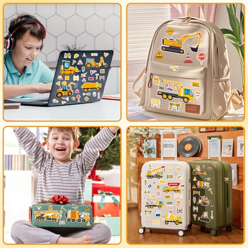 42 Sheets Create Construction Vehicles of Dreams Stickers, Make Your Own Sticker for Boys and Girls, Travel Sticker Books, Party Favors, Birthday, School and Activities Gifts for Kids Ages 3+ - style: Engineering