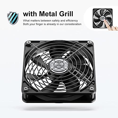 ELUTENG 120mm Fan With 3 Speed 5V USB Powered Case Fan 1500PRM Gaming PC Portable Cooling Suitable for Tablet TV Receiver Router DVR Play Station Xbox Computer and More - size: 120mm USB Speed Fan Standard