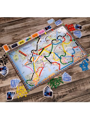 Ticket to Ride Europe Board Game (2026 Refresh) | Classic Train Adventure Strategy Game for Families, Kids and Adults, Ages 8+, 2-5 Players, 30-60 Minute Playtime - style: New Edition