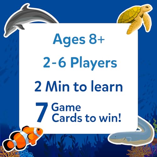 Skillmatics Guess in 10 Underwater Animals, Perfect for Boys, Girls, Kids, and Families Who Love Card Games, Toys, Board Games, Gifts for Ages 8, 9, 10 and Up | Perfect for Boys, Girls, and Families Who Love Card Games, Toys, Board Games, Gifts for Ages 8