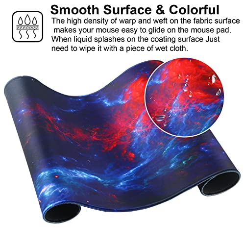 Large Gaming Mouse Pad with Stitched Edges,[27.5x11.8In] Extended Mouse Pad with Non-Slip Natural Rubber Base for Gamer/Desktop/Office/Home (70x30 Anying) - color: 70x30 Anying