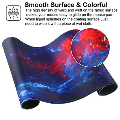 Large Gaming Mouse Pad with Stitched Edges,[27.5x11.8In] Extended Mouse Pad with Non-Slip Natural Rubber Base for Gamer/Desktop/Office/Home (70x30 Anying) - color: 70x30 Anying