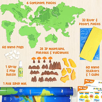 Imagimake Mapology Physical Features | World Map for Kids | 3D Puzzles for Ages 8-10 | Educational Toys for Kids 8-12 | Gifts for Boys & Girls 8-12 | Building Toys Gift for Birthday and Summer - style: Physical Features of the World