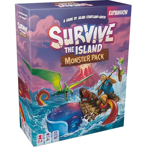 Survive The Island Monster Pack Board Game Expansion | Add 3 News Monsters to Your Game! Fun Strategy Game for Kids & Adults, Ages 8+, 2-5 Players, 45 Mins