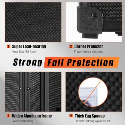 Graded Card Case Storage Box Trading Cards Storages Box For Toploaders Sports Slab Hold 150 Magnetic Cards or 660 Toploaders