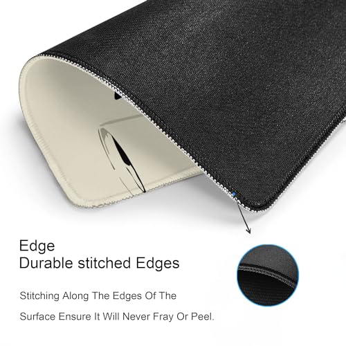 Cute Black Cat Mouse Pad,Kawaii Anime Cat Mouse Pads for Wireless Mouse Desk Accessories,10"X8" Travel Mousepad with Non-Slip Rubber Base, Stitched Edge Mouse Pads for Desk,Computers,Laptop,Office - color: S-11