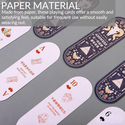 Fun Mini Playing Cards - Narrow Deck of Cards Poker Game, for Travel,Camping and Party with Positive Messages