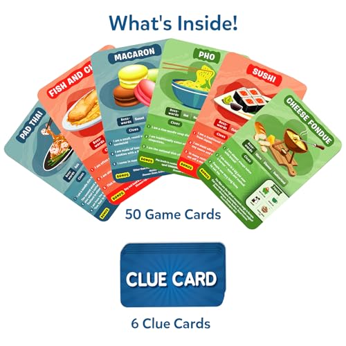 Skillmatics Guess in 10 Foods Around The World, Card Game for Boys, Girls, and Kids Who Love Educational Travel Toys, Board Games, Geography and History, Gifts for Ages 8, 9, 10 and Up - style: Foods Around the World