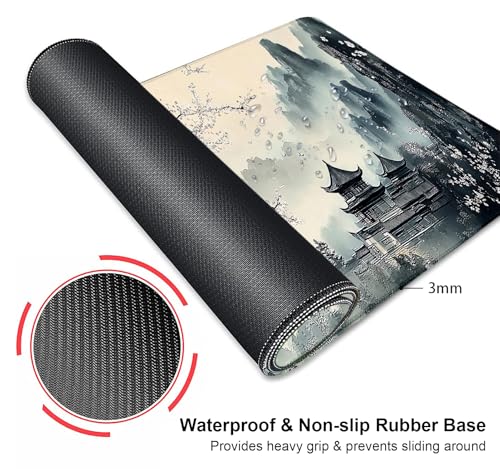Large Mouse Pad, Desk Mat Computer Keyboard Pad Non-Slip Rubber Base Waterproof with Stitched Edges for Laptop Gaming, Office & Home 31.5 x 11.8 Inch (XL-02) - color: Xl-02