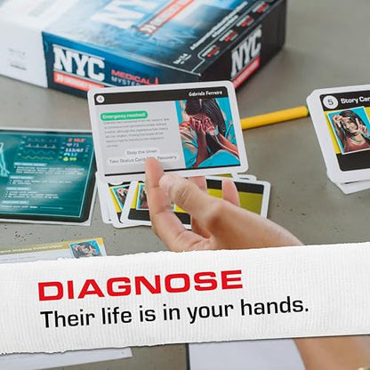 Buffalo Games - Medical Mysteries: NYC Emergency Room - New Game Night Staple - Escape Room - Cooperative Strategy - Adult Party Game - Ages 14 and Up