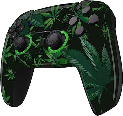 Custom Controllerzz Custom Wireless Controller Compatible with PS5 - Multiple Designs Available (PS5 Weeds) - color: PS5 Weeds