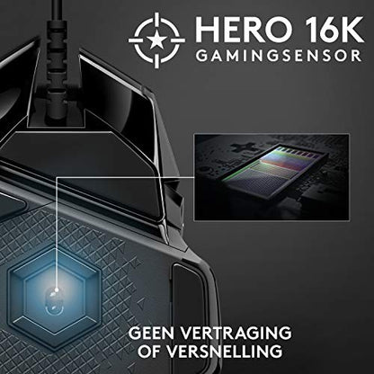 Logitech G502 Hero Special Edition High-Performance Wired Gaming Mouse, 25K Hero Sensor, 25600 DPI, RGB, Adjustable Weight, 11 Programmable Buttons, PC/Mac - Black and White - color: G502 HERO SE