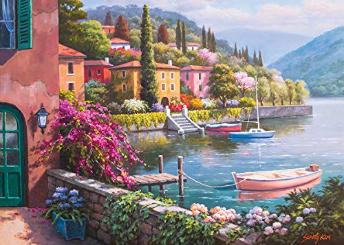 Jigsaw Puzzle 1000 Piece for Adults (Lakeside Bloom) - color: Lakeside Bloom
