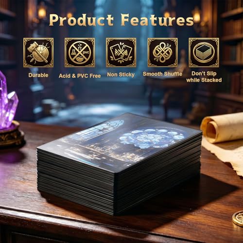 MTG Card Sleeves -Meticulous Archive- Surveil Lands - Ultra Clear Front & Matte Finish Back, 100 Count Standard Size Matte Art Sleeve for Magic the Gathering - color: Meticulous Archive