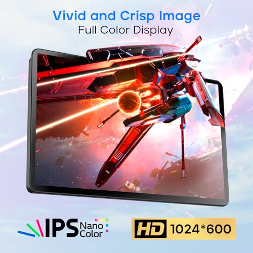 ROADOM 7" Touchscreen Monitor, 1024x600 IPS Raspberry Pi Screen, HDMI | 5-Point Touch, Dual Speakers, Plug & Play, Pi 5/4/3/Zero, Home Assistant, Gaming, PC Sub-Monitor, 3 Display Modes, with Case - size: 7 Inch
