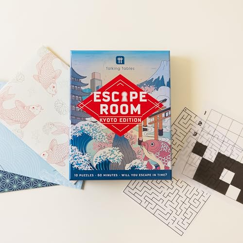 Talking Tables Host Your Own Escape Room Game Kyoto Edition for Family Games Night, Birthday, Holidays, and Team Building - Interactive Puzzle Adventure for 2-6 Players, Ages 14+