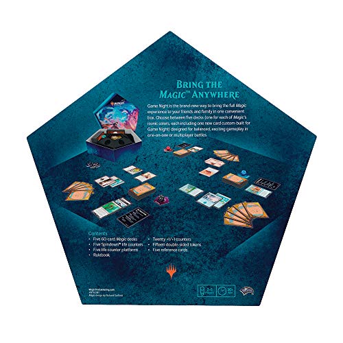 Magic: The Gathering Magic Game Night | Card Game for 2-5 Players | 5 Decks | 5 Dice | Accessories